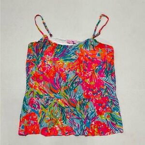 Lilly Pulitzer Abena Top, Multi Fan Sea Pants Size X-small